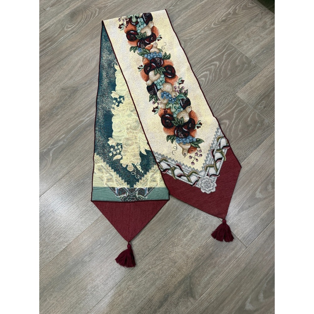 Fall , Holidays Tapestry Table Runner 90" by 13"